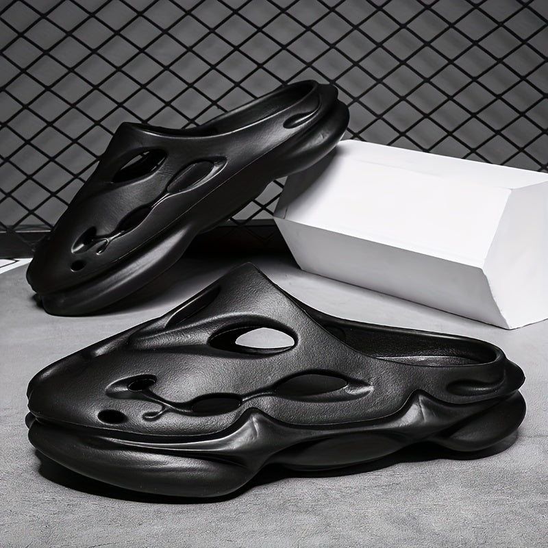 Men's Breathable Slip On Foam Runners Casual Outdoor Cut Out Clog Shoes