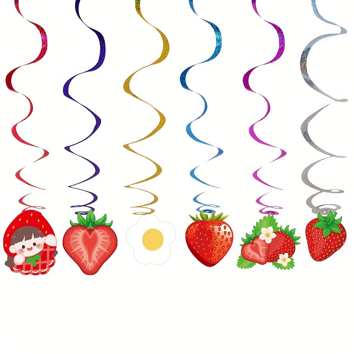 Strawberry Birthday Party Decoration Fruit Supplies Cake Topper Cupcake Toppers