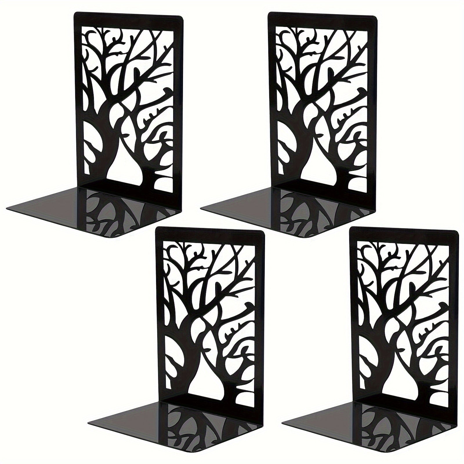 4pcs Book Stands Non Slip Book Stopper for Bookshelf Decor