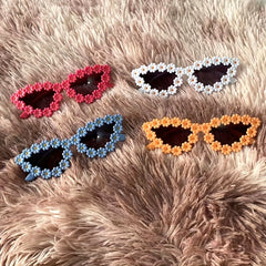 High Definition Sunglasses for Girls with Flowers UV Protection