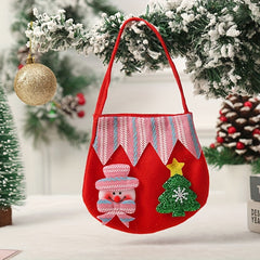 Christmas Elk Snowman Tote Bag Candy Bag Holiday Gift Bag