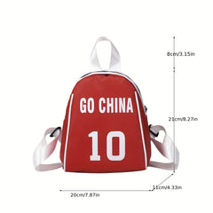 Mini School Bag Travel Backpack Number Print Snack Bag Letter Print Shell Bag