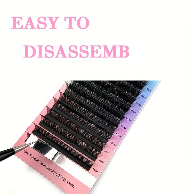 12 Rows Cluster Lashes YY Shape C D Curling Individual Eyelashes