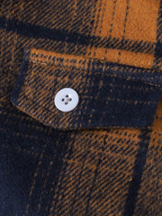Plaid Shirt For Girls Button Down Collared Jacket