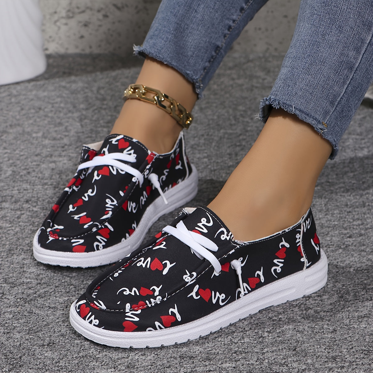 Flat Slip On Casual Shoes for Women Lightweight Soft Comfortable Walking Shoes