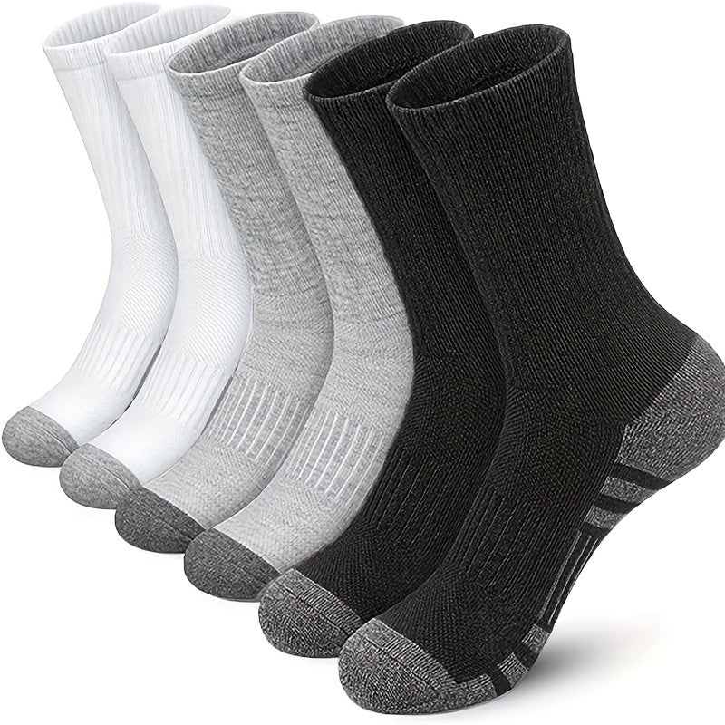 Men's Mid Crew Sport Socks - Sweat Absorbing & Comfy