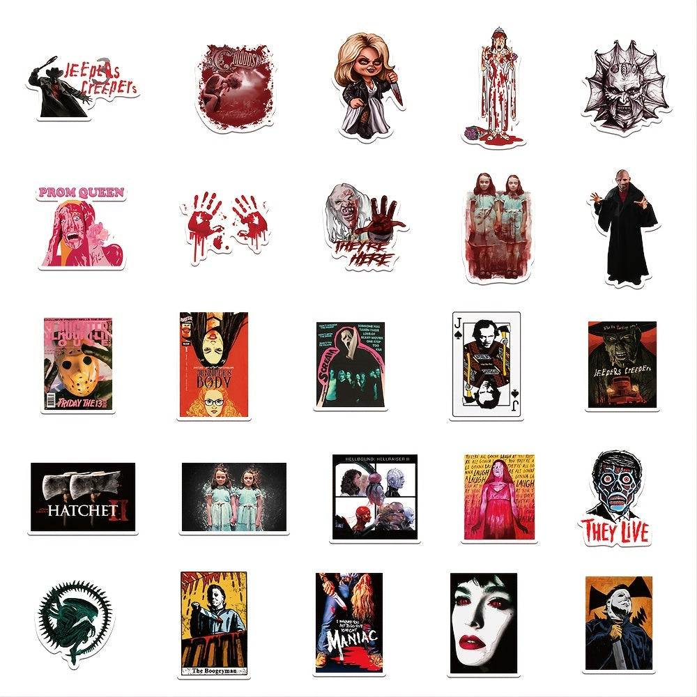 50pcs Horror Movie Combo Series Waterproof Sticker Diy Toy