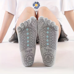 Criss Cross Cut Out Toe Socks Pilates Sports Socks Women's Stockings
