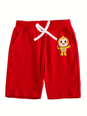 Boys Casual Cartoon Drawstrings Pants Summer Holiday