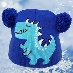 Children's Windproof Dinosaur Winter Hat Hand Wash