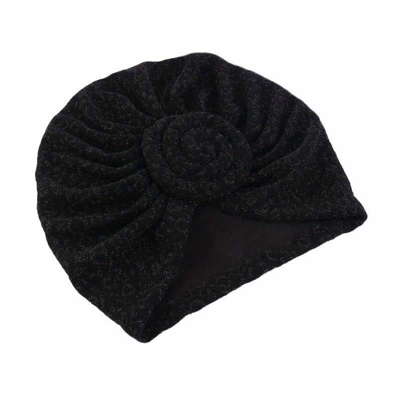 Leopard Print Turban Cap Twist Knot Bonnet Head Wrap