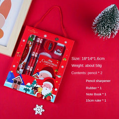 6pcs Christmas Stationery Set School Student Gift Supplies