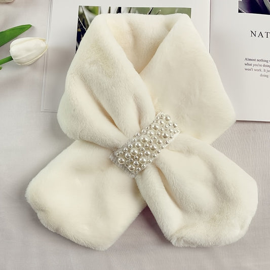 Faux Fur Warm Scarf Plush Winter Scarf Soft Warm Coldproof Windproof