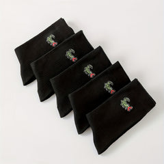 5 Pairs Funny Crocodile Print Crew Socks Women's Stockings