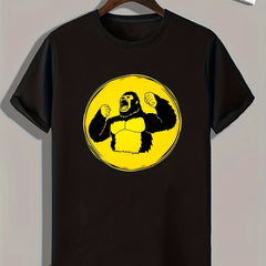 Chimpanzee Print Men's Graphic T shirt Casual Comfy Tees
