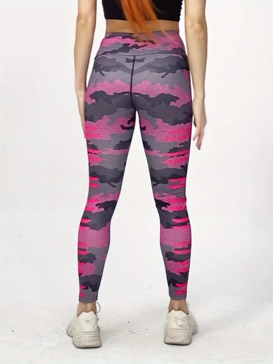 Slim Fit All Over Print Yoga Pants for Women