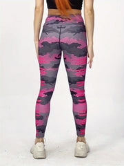 Slim Fit All Over Print Yoga Pants for Women