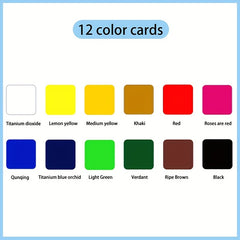 12/18/24 Color Acrylic Paint Set, 12ml Waterproof Pigments