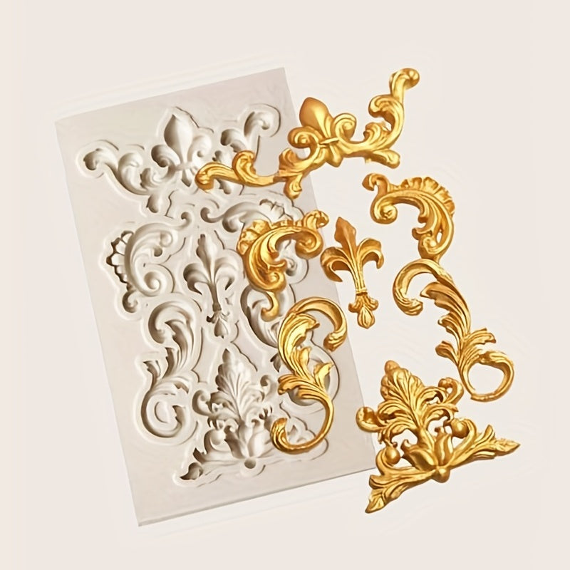 1pc Vintage Flower Random Silicone Mold European Embossed Craft Silicone Mold