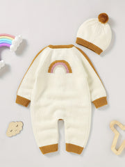 Baby Sweater Romper Set Newborn Knitted Jumpsuit With Hat