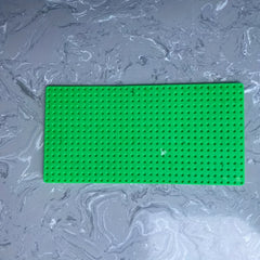 Building Baseplate 16x32 Studs Green ABS Easy Puzzle