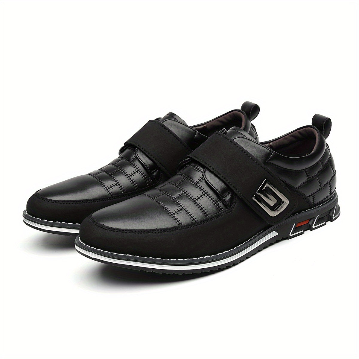 Men's PU Leather Hook And Loop Slip On Shoes Spring Summer