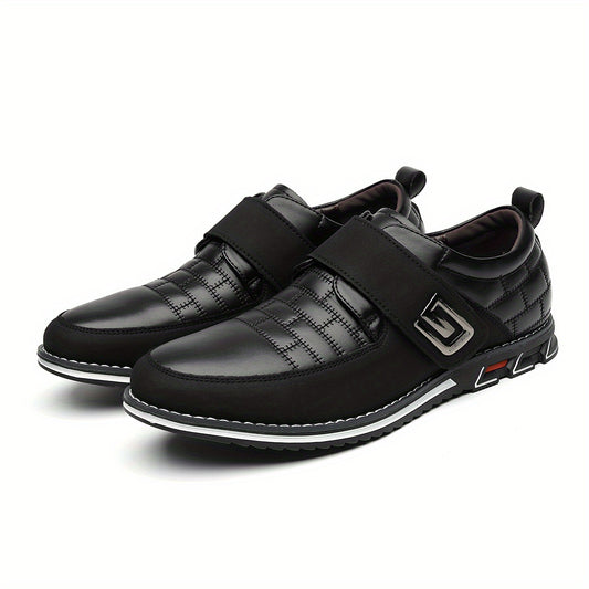 Men's PU Leather Hook And Loop Slip On Shoes Spring Summer