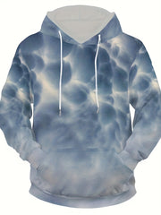 Men's Tie Dye Hoodie Kangaroo Pocket Loose Pullover