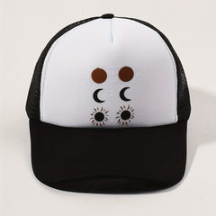 Sun Moon Trucker Hat Baseball Cap Adjustable Mesh Sunshade Dad Hat
