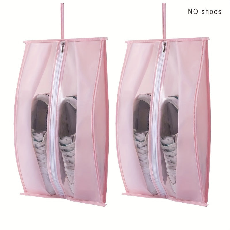 2pcs Portable Shoe Storage Bag Waterproof Shoe Bag With Window