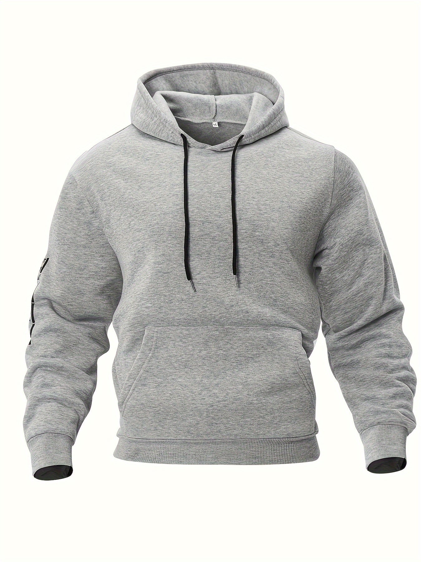 Muscle Bull Print Hoodie Men Graphic Hooded Pullover Kangaroo Pocket