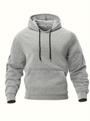 Muscle Bull Print Hoodie Men Graphic Hooded Pullover Kangaroo Pocket
