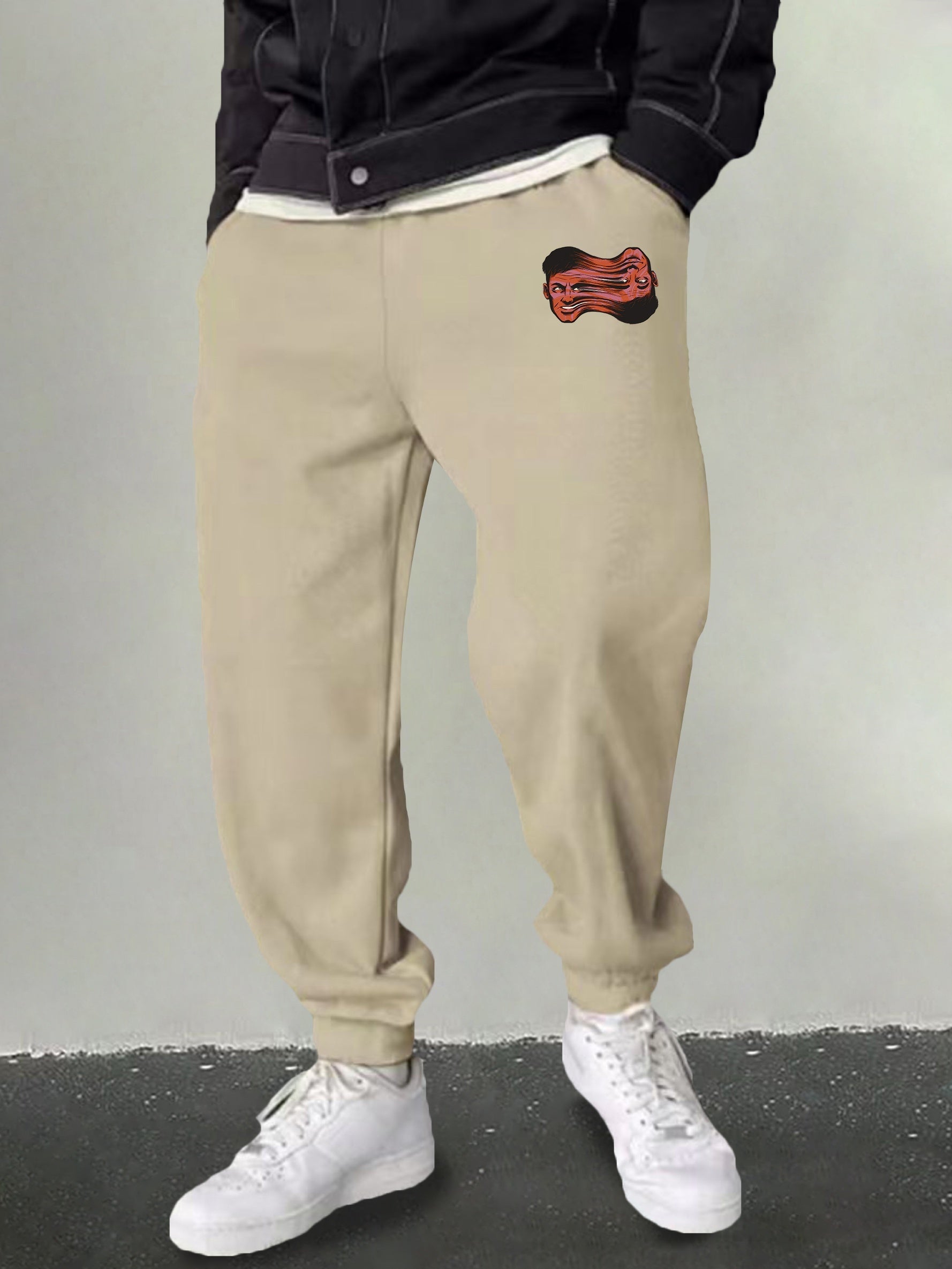 Men's Graphic Sweatpants Casual Drawstring Joggers Outdoor