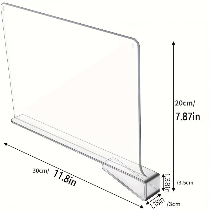 2pcs Acrylic Closet Dividers Detachable Shelf With Nonslip Feet
