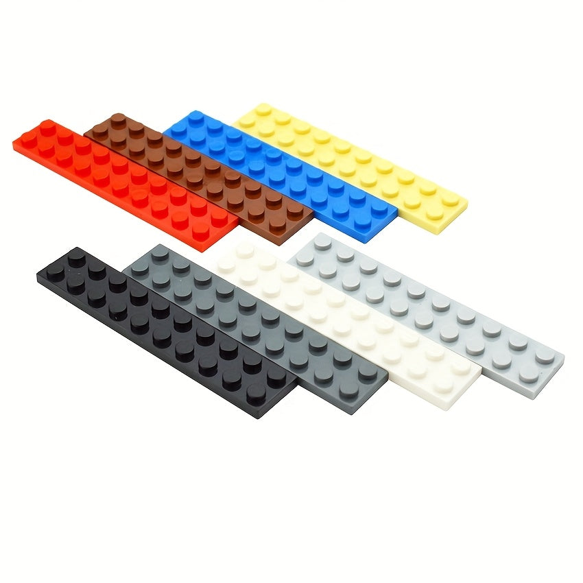 36pcs Thin Bricks Plate 2 x 10 Dots Building Blocks Toys for Kids