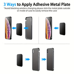 10pcs Metal Plate for Phone Magnet Car Mount Adhesive Sticker