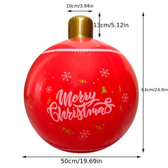 4pcs Christmas Inflatable Snowballs Colorful Lantern Ball Decorations