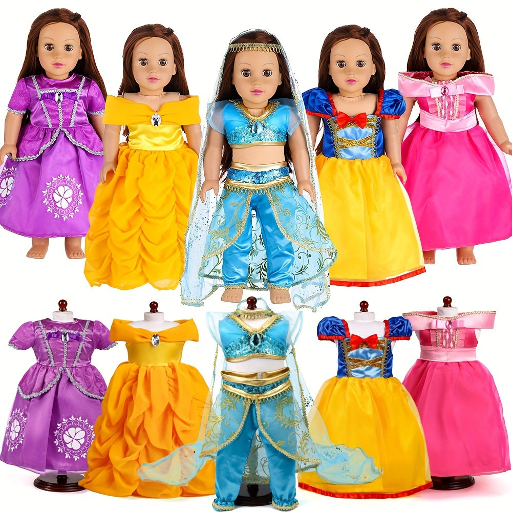 18 Inch Girl Doll Clothes Princess Dress 5pcs Gift Boxed