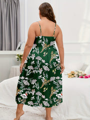 Floral Print Cowl Neck Nightdress