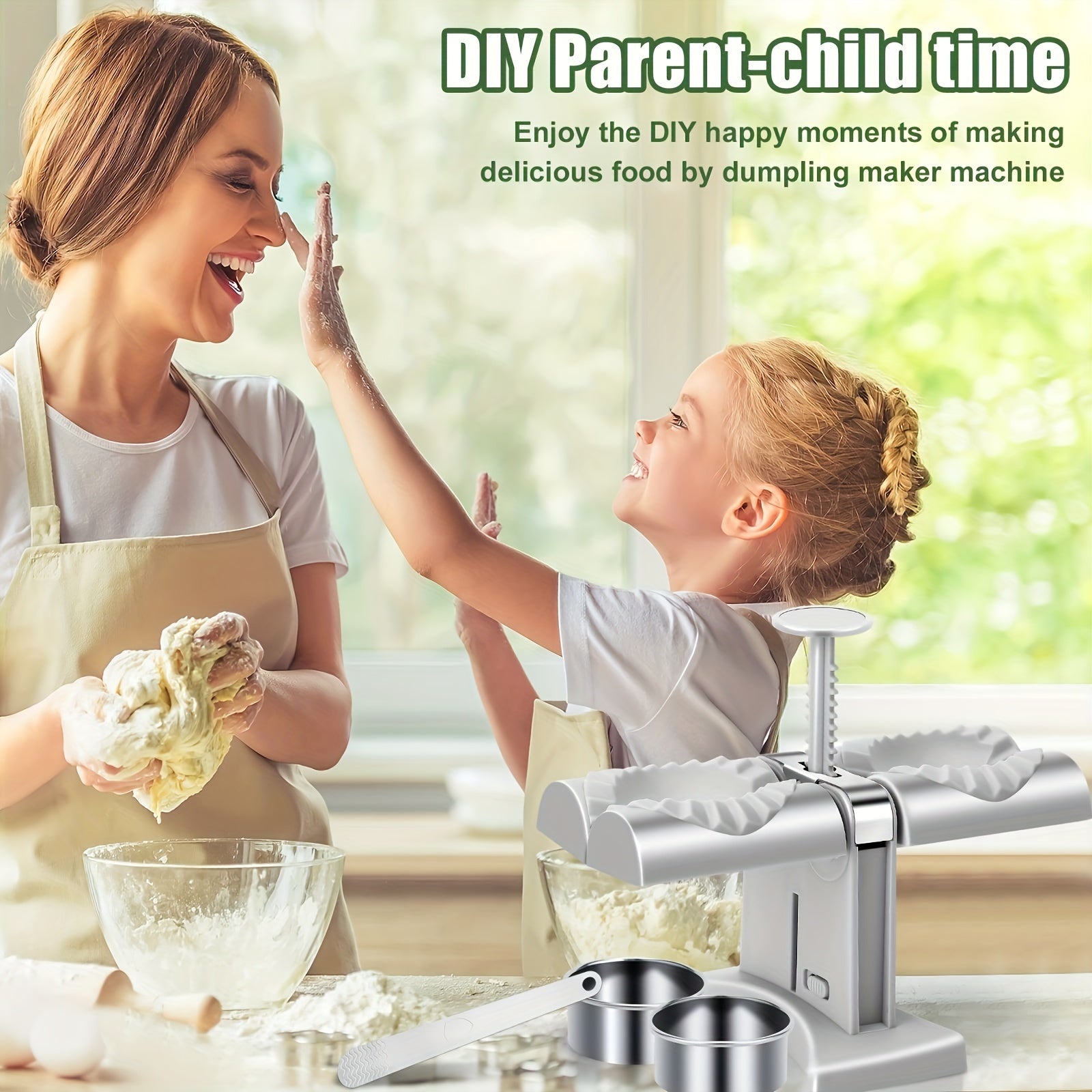 Automatic Dumpling Maker Mould Double Head Wrapper Tool
