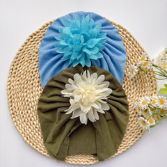Soft Elastic Baby Girls Flower Turban Headband