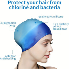 Unisex Silicone Swimming Cap Non-slip Ear Protection