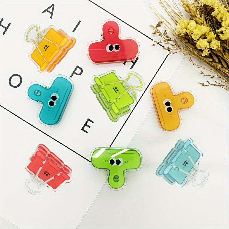 8pcs Transparent Acrylic Storage Clips for Office Stationery and Bookmarks