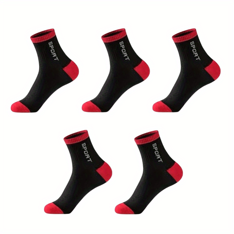 10pairs Kids Breathable Sweat Absorption Crew Socks for Autumn Winter
