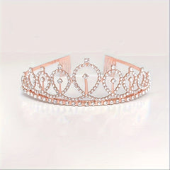 2pcs Bronzing Birthday Shoulder Straps & Crown Set