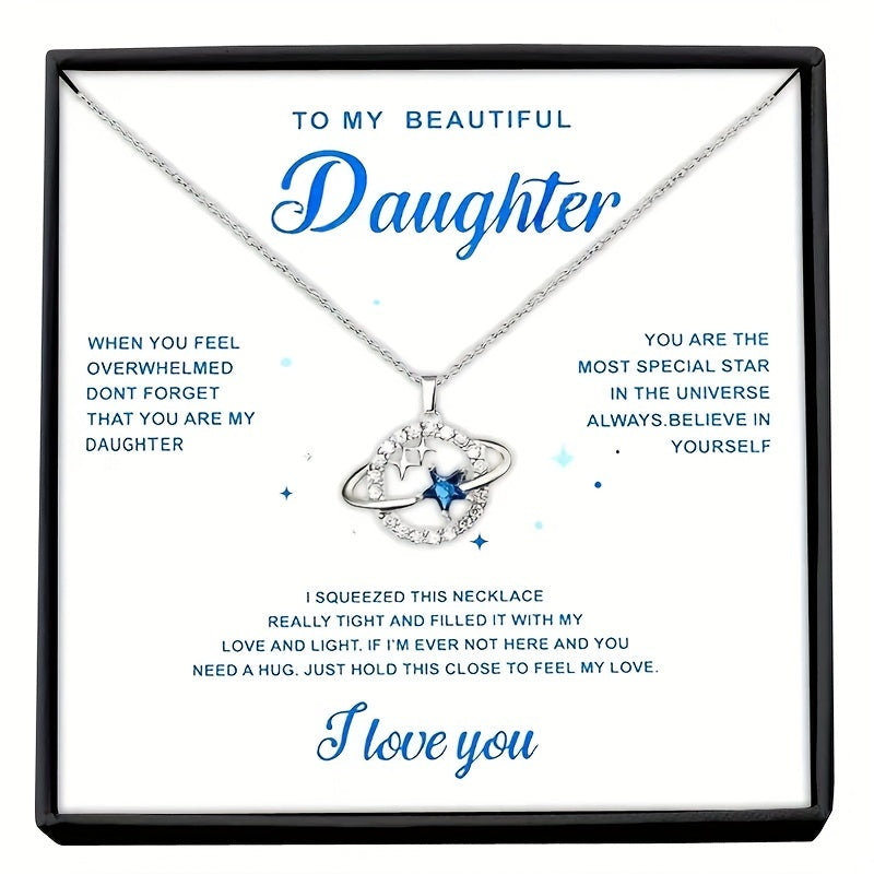 Faux Diamond Pendant Necklace for Girls