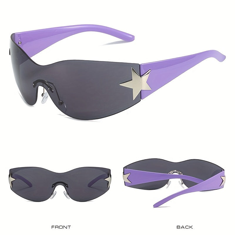 One piece Sunglasses Pentagram UV Protection Sunglasses