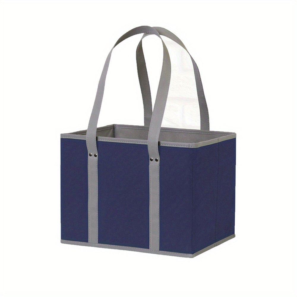 Reusable Grocery Bags Heavy Duty Shopping Bags Box Shape Stay Open Fold Flat