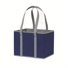 Reusable Grocery Bags Heavy Duty Shopping Bags Box Shape Stay Open Fold Flat