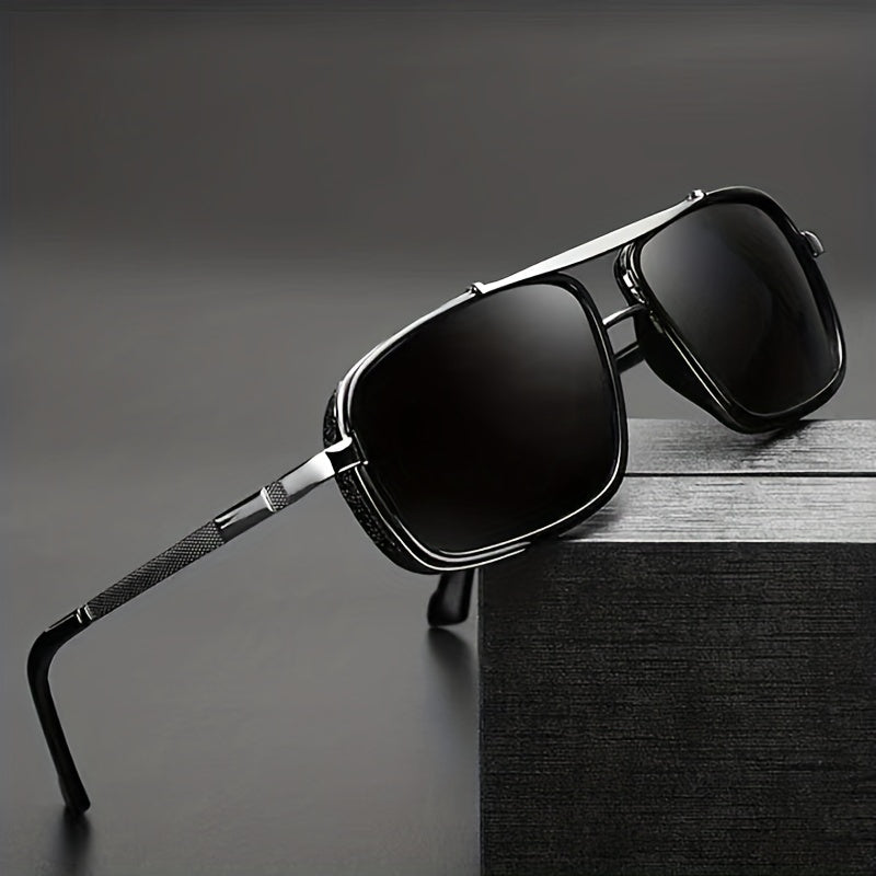 Men's Retro Steampunk Sunglasses Polarized UV400 Protective
